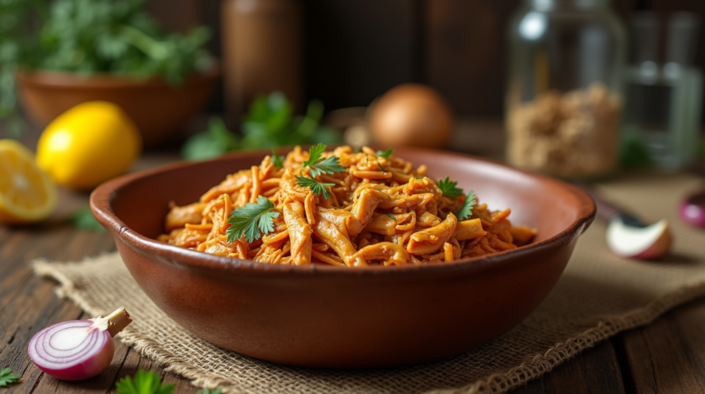 poulet effiloché